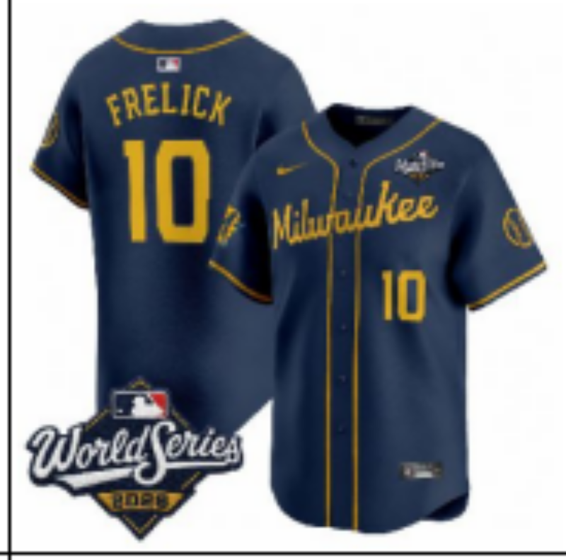 Men Milwaukee Brewers #10 Frelick blue Nike 2026 World Series jersey 102101->milwaukee brewers->MLB Jersey